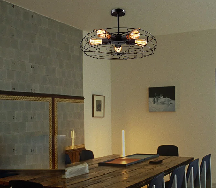 Вентилятор потолочный светильник Промышленный светильник ing Art Bar светильник s Edison лампа держатель для гостиной потолочный светильник креативный светильник для дома