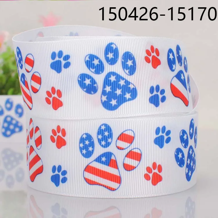 

10 yards 1" 25mm 4TH of July Independence Day ,cartoon DIY polyester ribbon