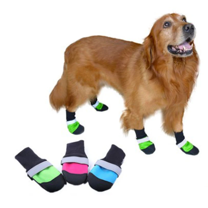 Oxford Waterproof Large Dog Shoes For Golden Retriever Leather Anti