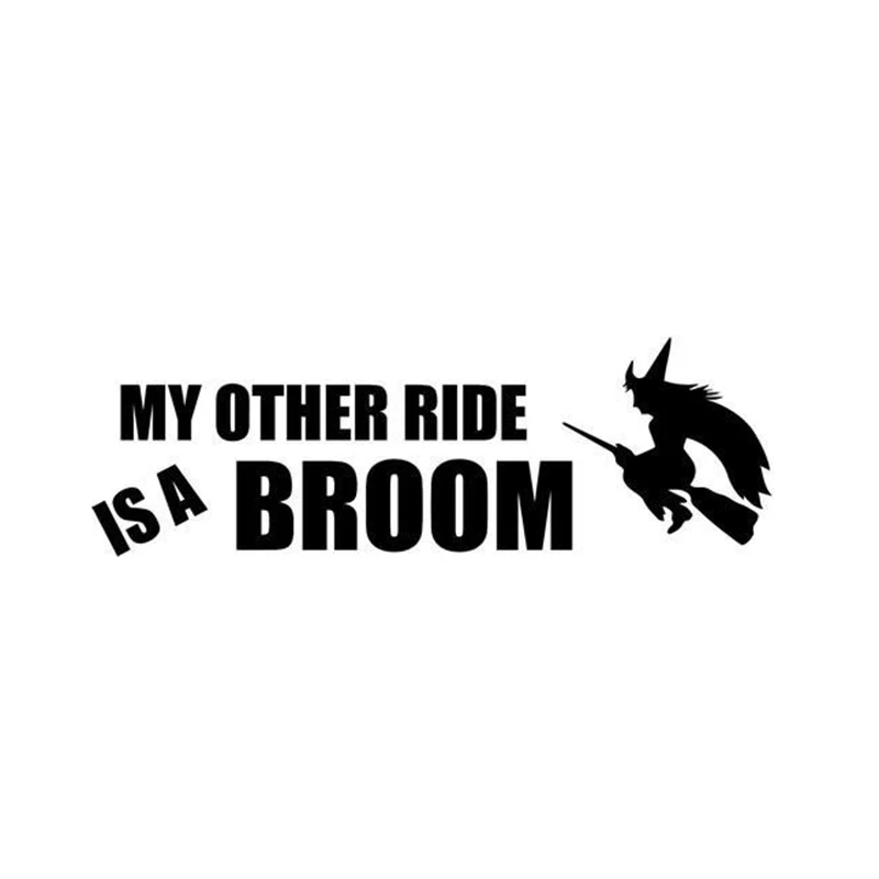 My other Ride is a Broom Witch Car Truck Bumper Funny 12" Vinyl Decal Sticker 