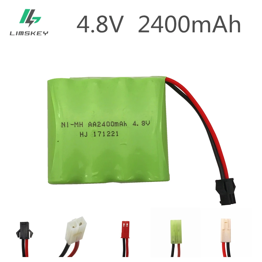 Limskey 4,8 V 2400mAh Ni-MH батарея Группа RC игрушка электрическое освещение средства безопасности AA 4,8 V 2400 батарея для RC игрушки