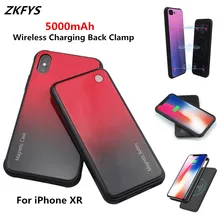 Переносной корпус питания для iPhone XR внешний беспроводной магнитный чехол-аккумулятор 5000 мАч зарядное устройство чехол для аккумулятора