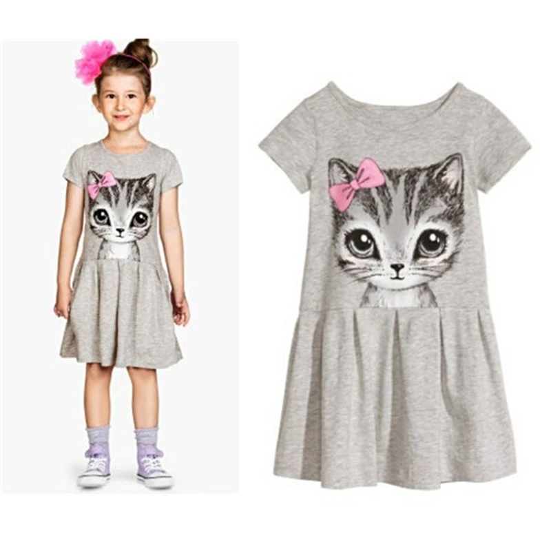 Vestito Bambina Unicorno Con Fiori E Cuori | Manica Corta O Lunga | Cotone Morbido | Per Feste, Compleanni, Estate | Taglie 2-8 Anni - Foto 3