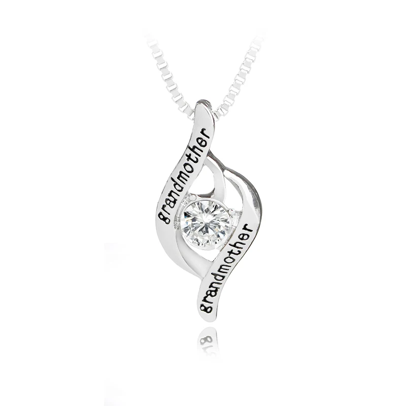 

Fashion grandma necklace crystal Charm Jewelry Simple Circular Venus Pendant necklace box Chain Necklaces gift for grandma