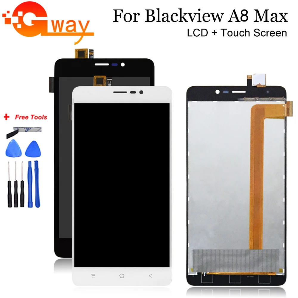 

FSTGWAY 100% Tested For 5.5 inch Blackview A8 Max LCD Display and Touch Screen Assembly For A8 Max Repair Part + Free Tools