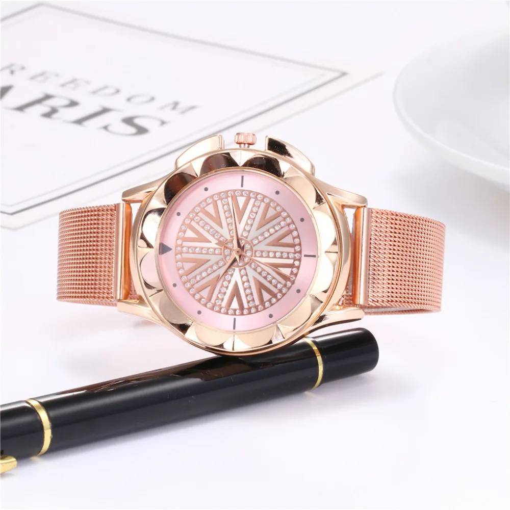 

Zhoulianfa Round Dial Design Women Watches Luxury Stainless Steel Fashion Rhinestone Dress Quartz Wrist Watch Popular Clock #W