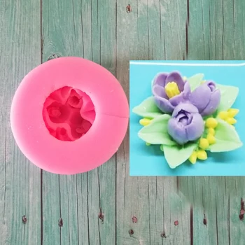 

Silicon Mould 3D Rose Flower DIY Fondant Cake Chocolate Sugar Craft Decoration Mold Multi Purpose kitchen gadget Baking Tool