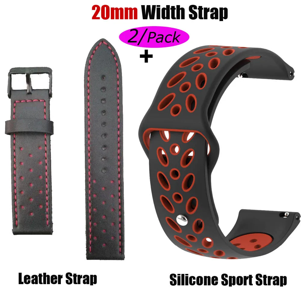 

20mm Bracelet Strap For Xiaomi Huami Amazfit GTS Watch Band Amazfit Bip Leather Watchband Amazfit GTR 42mm Silicone Wristband