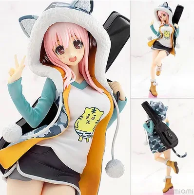 

20cm Super Sonico Tora Parka Sexy Anime Action Figures PVC brinquedos Collection Figures toys for christmas gift