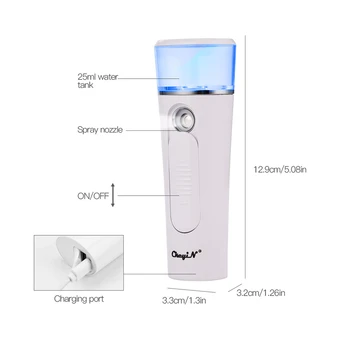 

2 In 1 Portable Facial Steamer Sprayer USB Rechargeable Power Bank Nano Mist Sprayer Cold Spray Beauty Hydrating Skin Care Tools