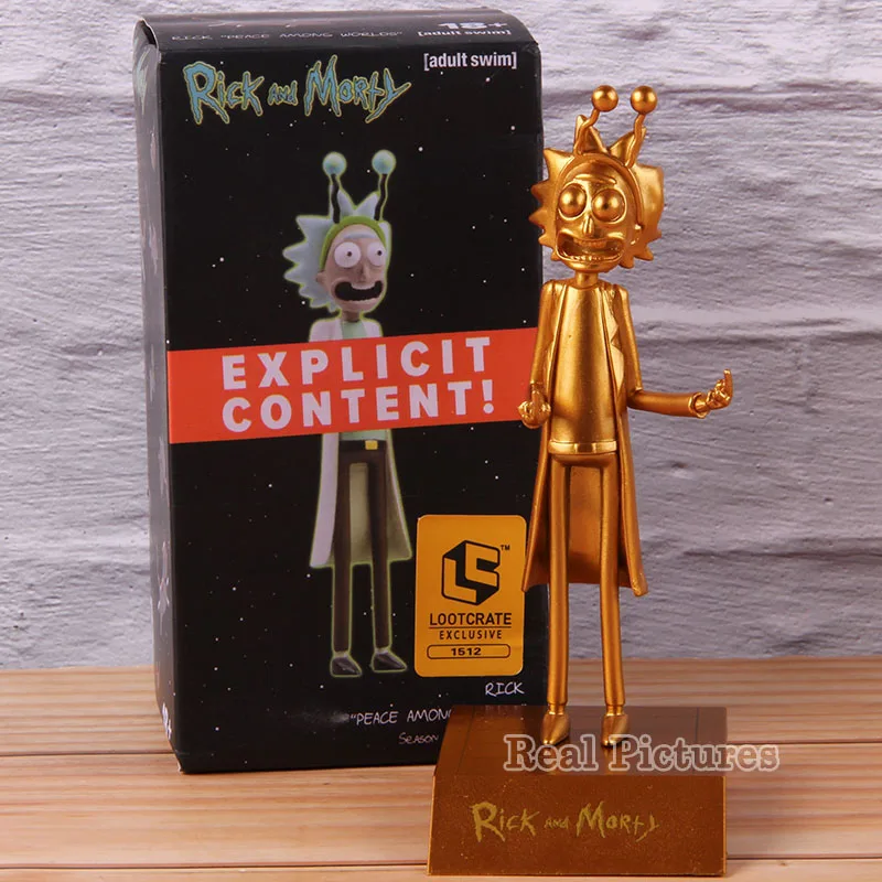 

Rick and Morty Figure Rick Sanchez Golden Color Ver. PVC Collectible Model Toy Gift 14.5cm