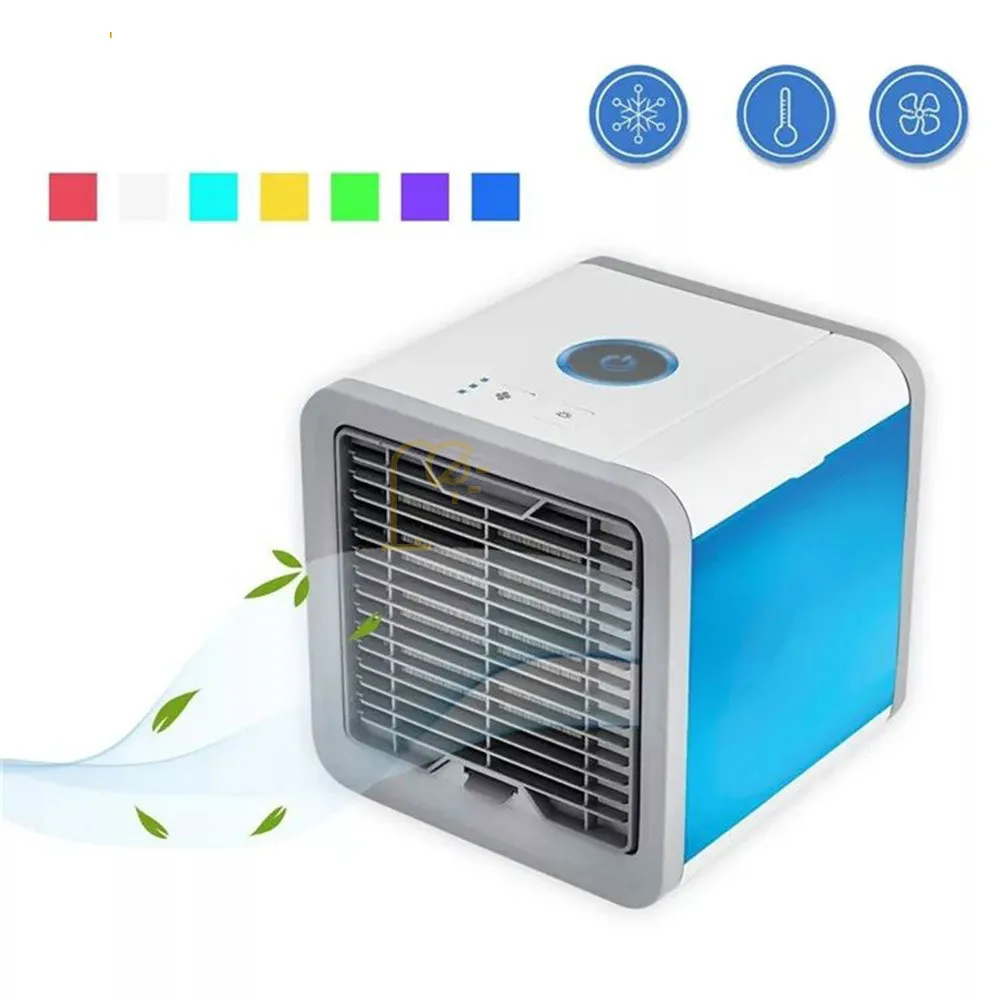

USB Artic Air Cooler Fan Personal Space Cooler Portable Desk Fan Mini Air Conditioner Device Night light