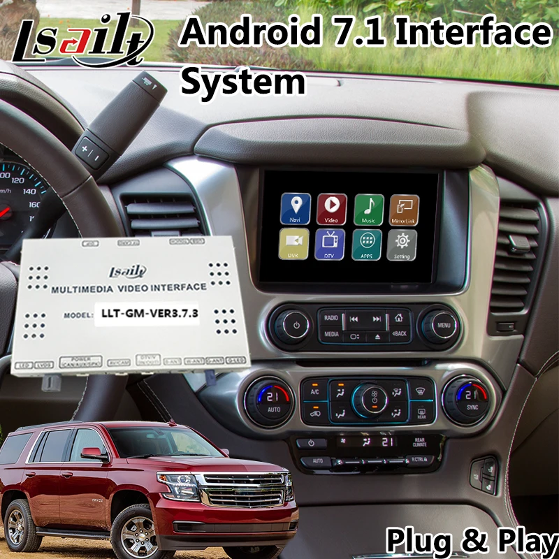 Android 7,1 gps навигация для Chevrolet Tahoe/Suburban MyLink система-, мультимедийный видео интерфейс