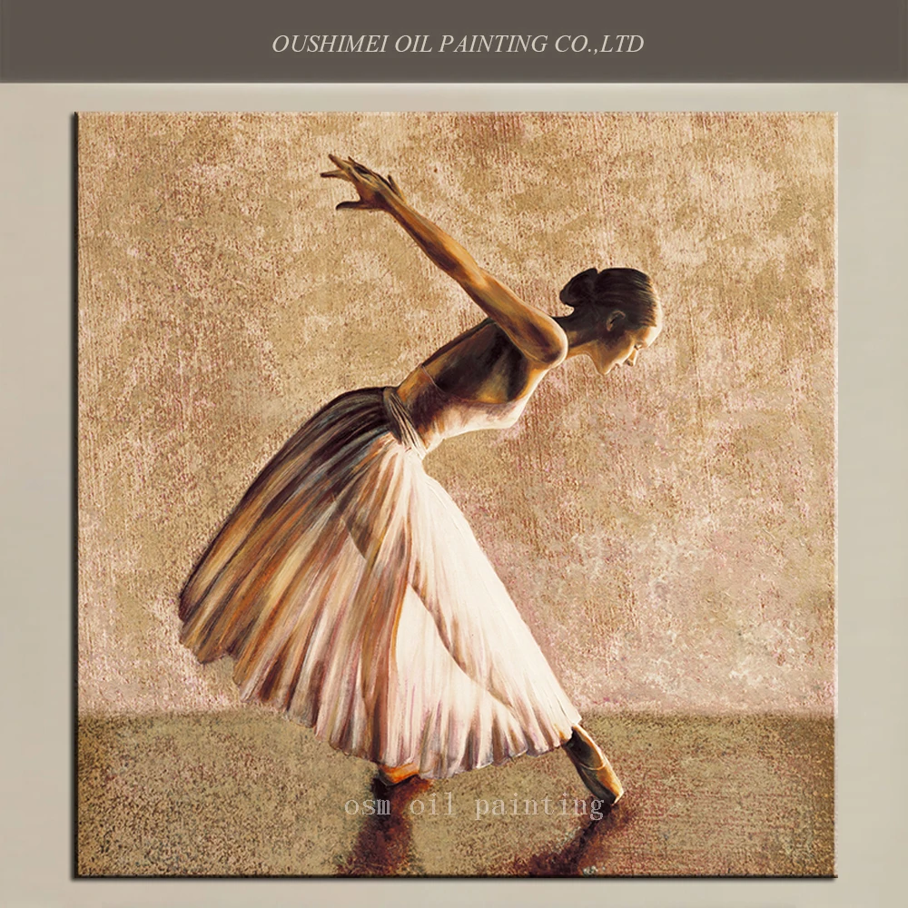 

High Quality Modern Abstract Canvas Printing Fine Wall Art Decor Dancer Portrait Figure Oil Painting Lady Ballet Spray Picture