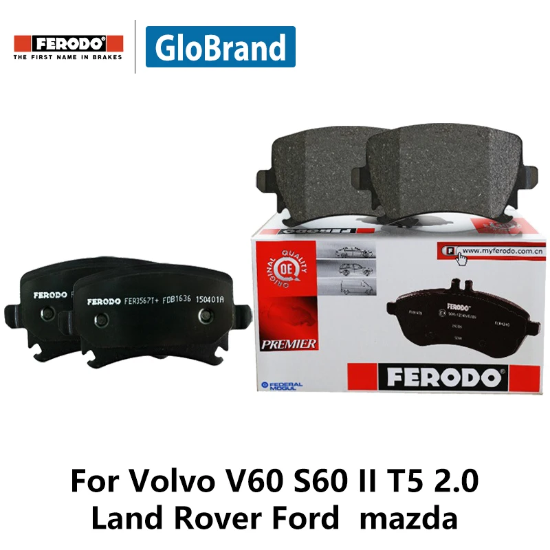 4pieces/set Ferodo Rear Car Brake Pads For Volvo V60 S60 II T5 2.0 Land