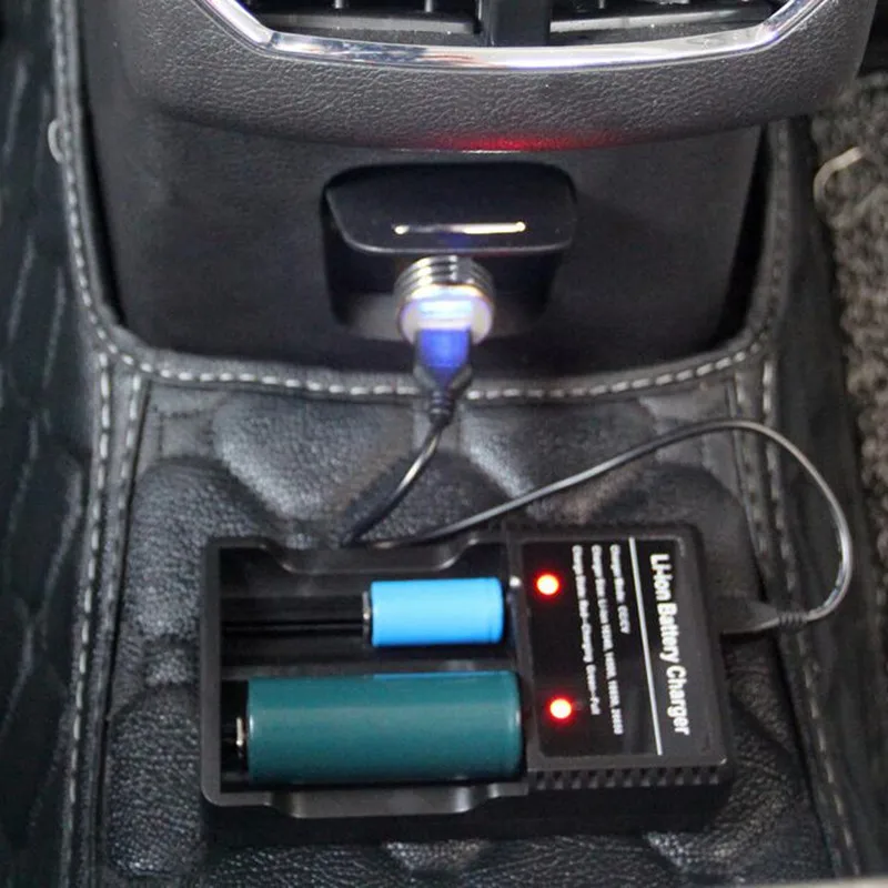 5 в USB разъем интеллектуальное двойное зарядное устройство Li Ion 18650 14500 16340 26650 2 шт