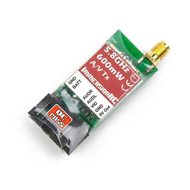 High Quality ImmersionRC 600mW 5.8GHz AV Transmitter For 5.8G FatShark DJI Phantom Quadcopter QAV250 210 180 Gopro Sj4000