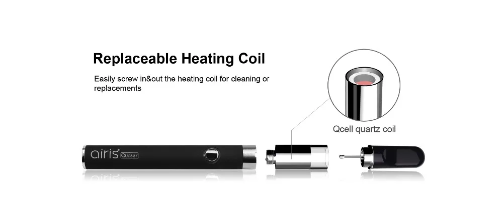 Original AIRISTECH Airis Quaser Wax Vape Pen Kit Qcell Quartz Coil Dab starter Vaporizer Variable Voltage Kit VS Smok minifit (7)
