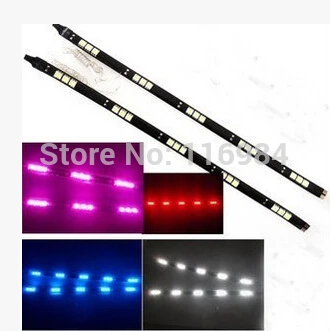 

2pcs X 30cm 12" DRL Light 5050 15SMD Waterproof Footwell LED Car Strips