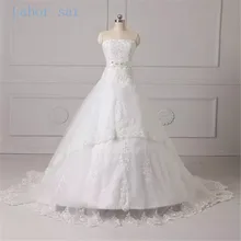 Custom Made A-line Illusion Neckline Sexy Backless Bridal Gown Lace Wedding Dresses 2017 in Store