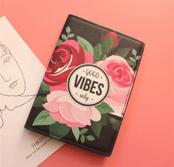 

5 Styles 2020 Fashion big Flower Passport Holder Women Leather Travel Passport Cover Case Card ID Holders 14*10cm 60g Flower 726
