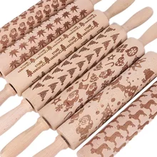 9 видов стилей Рождество тисненая скалка для выпечки печенья печенье, фондан, пирог тесто гравировкой ролик олень; Снежинка Декор