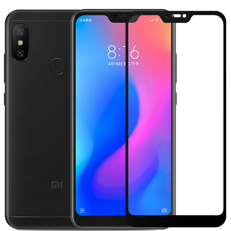 3D закаленное стекло для Xiaomi mi A2 Lite Полное покрытие 9H защитная пленка Взрывозащищенная Защита экрана для Red mi 6 Pro