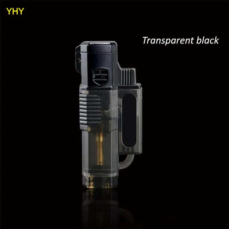 Refillable Butane Gas Windproof 4 quad Torch lighter Blue Flame Cigar Cigarette Lighters Cigar Punch03_