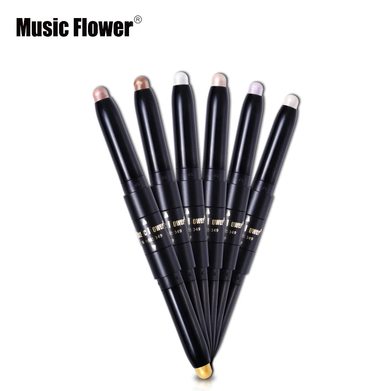 Music Flower Face Makeup 6 цветов золотой двухсторонний маркер карандаш Блестящий бронзер Стик для контуринга Осветляющий крем для макияжа лица