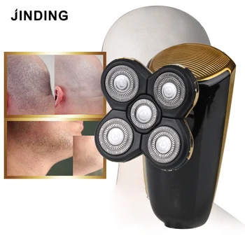 

JINDING Electric Shaver Men Head Polish Hair Trimmer USB Rechargeable Razor 5 blade Shavers Washable 3D Floating Shaving Machine