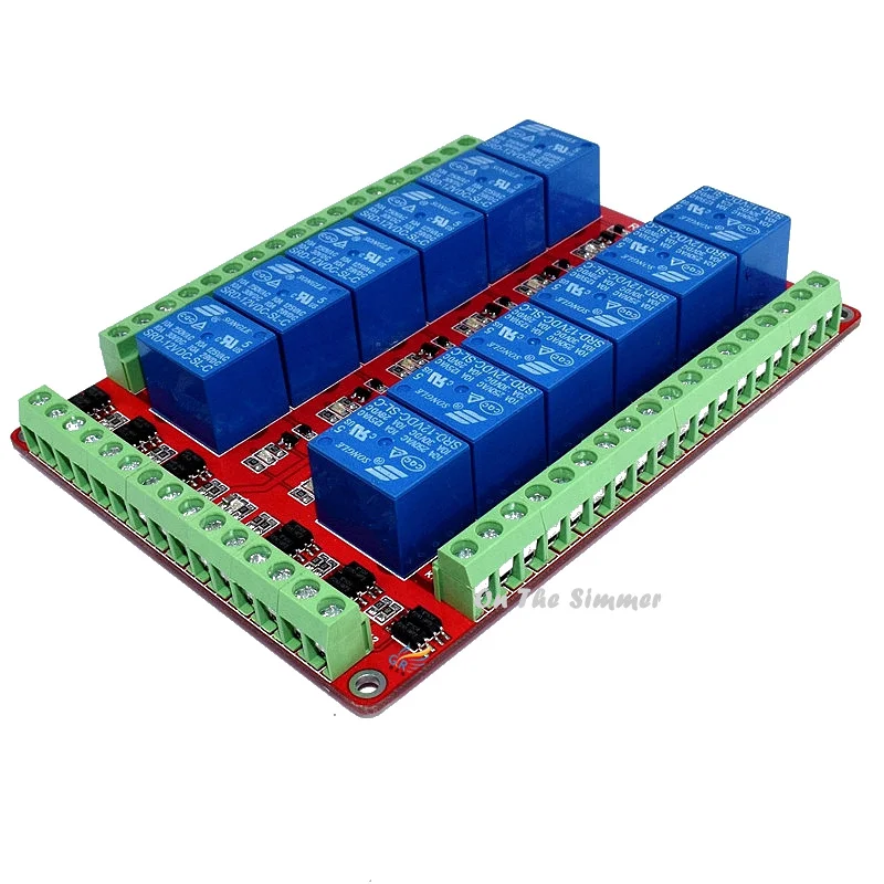 

12 way relay module / bidirectional optocoupler isolation / high, low power average trigger /5V/12V/24V optional