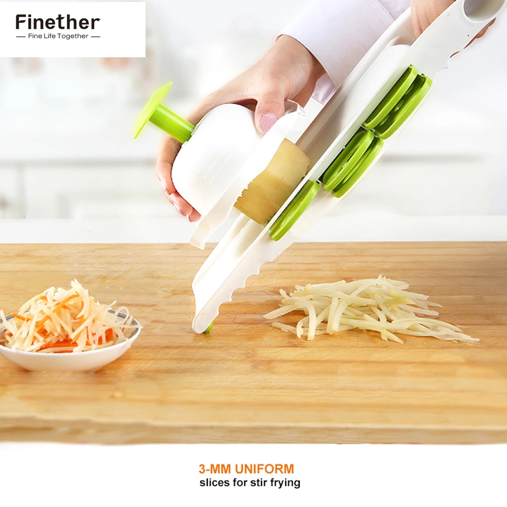 7PCS/set Mandoline Vegetable Slicer Stainless Steel Cutting