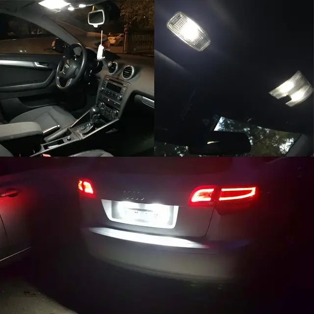 Us 12 0 12pcs Can Bus Error Free White Led Interior Light Kit Package Replace Bulbs For Audi A3 8p Accessories 04 13 Car Styling In Signal Lamp From