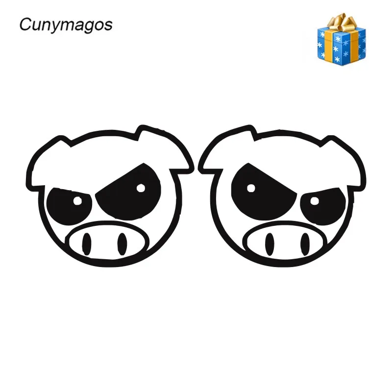

Cunymagos Evil Rally Pigs Cartoon Rearview Mirror Decals Stickers Car-styling Motorcycle Auto Car Body Vinyl Sticker 11.3*9.1cm