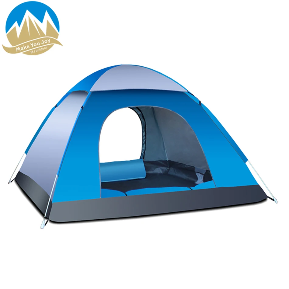Acheter MYJ 3 4 personnes en plein air dormir coupe vent Camping tente pliable Pop Up ouvert Anti UV tentes touristiques pour le Sport en plein air randonnée