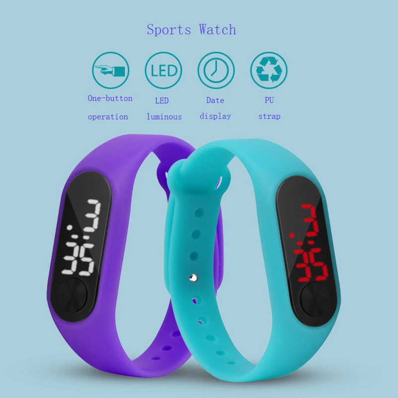 

Kids Watches Men Women Wrist watches Silicone LED Digital Sports waterproof Clock Children's Watch Bracelet For Boys Girls 2019