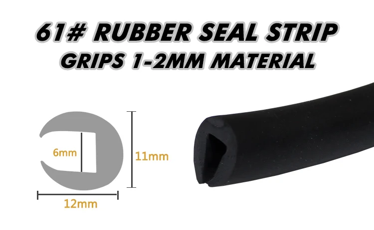 

Rubber Edge Trim Seal Silencer Soundproof Dustproof Waterproof Crashproof Rear Hatch Seal Door Seal 350cm #60#61#62#63#64