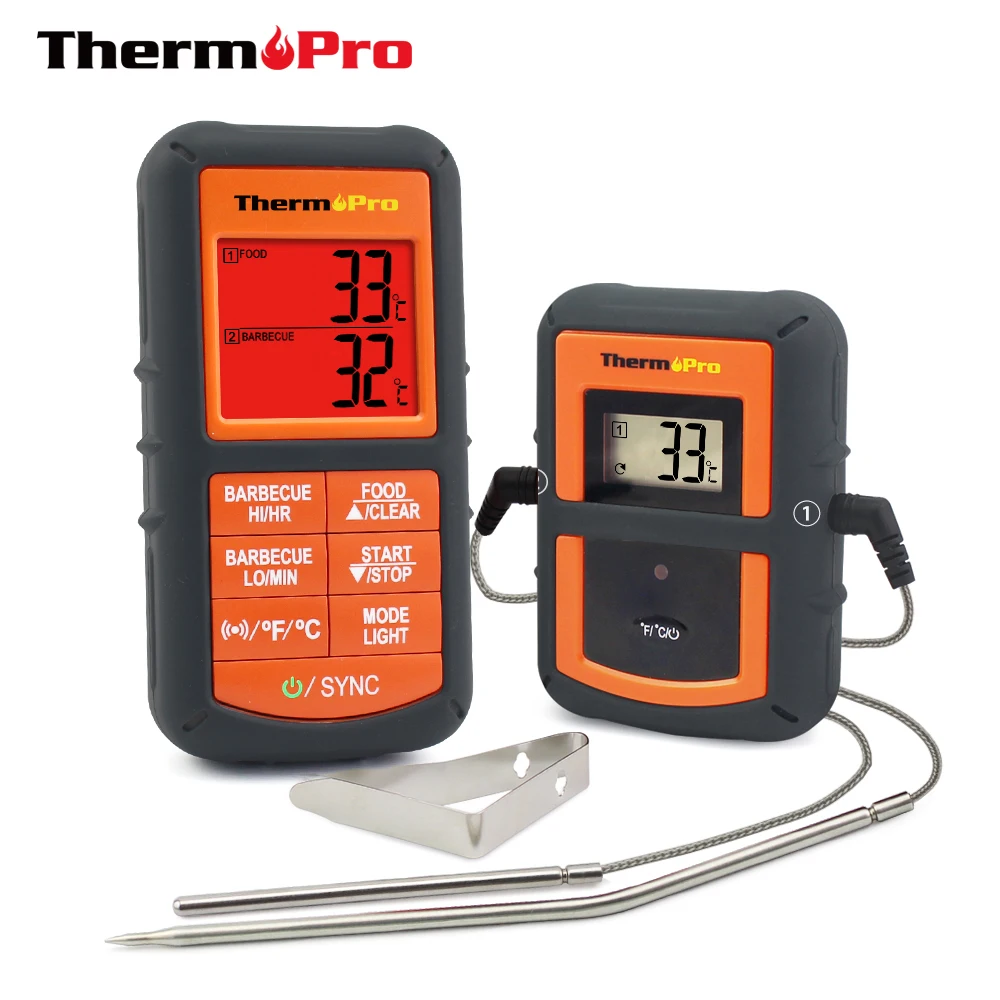 ThermoPro TP-08 100 м удаленного Беспроводной Еда Кухня термометр двойной зонд для барбекю, коптильни, гриль, духовка, мясо с таймером ThermoPro TP-08 100 м удаленного Беспроводной Еда Кухня термометр двойной зонд для барбекю, коптильни, гриль, духовка, мясо с таймером