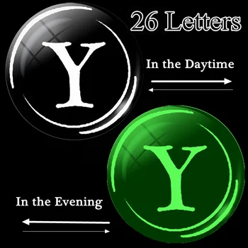 

26 Letters Fridge Magnet Glowing At Night Decorative Refrigerator Magnets Cute Alphabet Magnetic Luminous Stickers Message Board