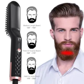

Beard Straightener For Men Multifunctional Hair Style Electric Hot Comb And Beard Straightening Brush Hair Straightening Comb