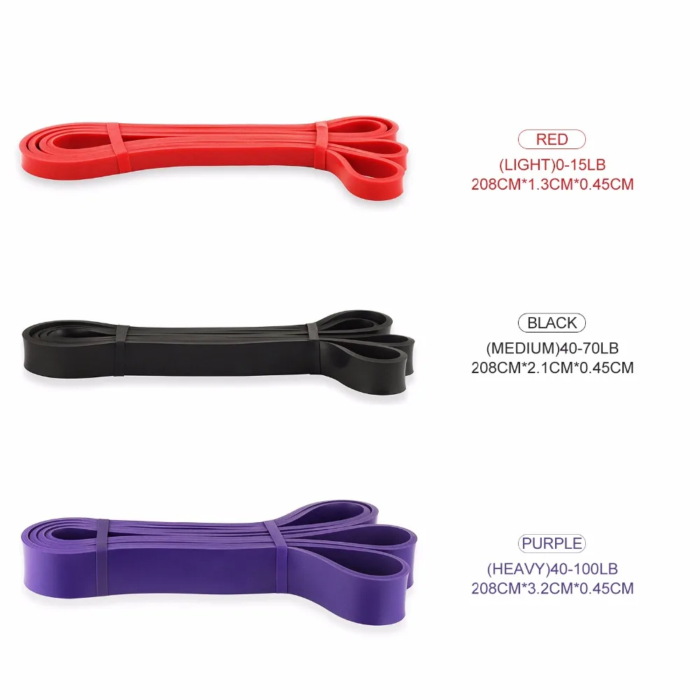 Fitness Resistance Bands Rubber Pull Up Bands Gym Strength Training Equipment 208cm Power Latex Band Loop Strap