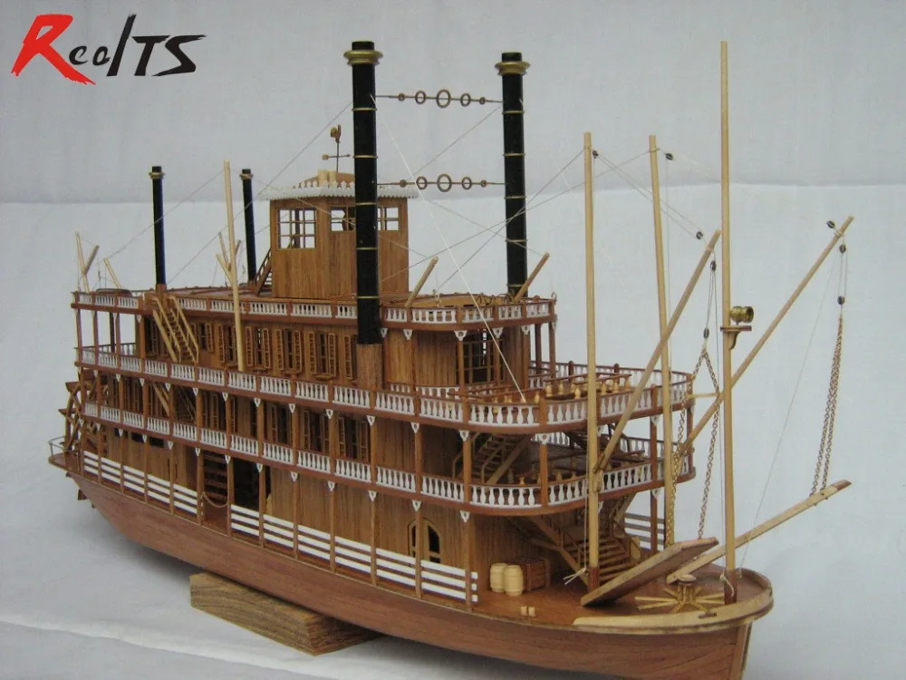 Mississippi Queen Western Dampfer Schiff Boot 80 cm Holz Kinder