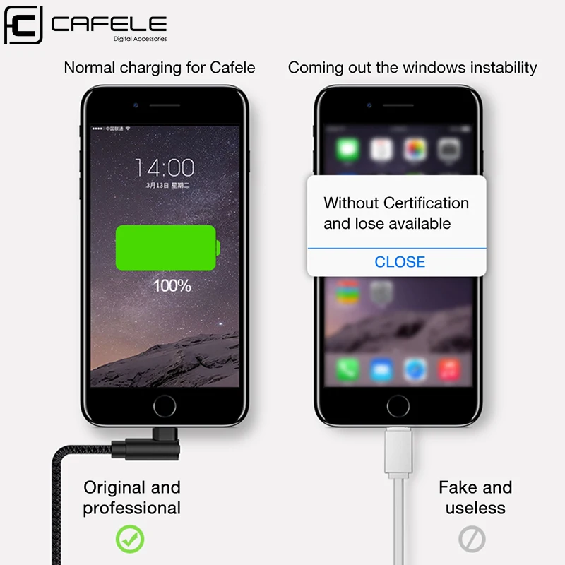  CAFELE L Biegen USB Kabel für iPhone X Xr Xs Max 8 7 6s plus Schnelle Lade Daten Sync kabel IOS 12 
