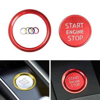 

Car Aluminum Alloy Engine Start Stop Button Ring Cover Trim For Audi A4 B9 A5 2017 2018 A6 A7 C7 Q5 8R 2011 2012 2013 - 2017