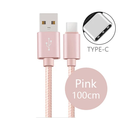 GEUMXL USB 3,1 type C кабель для синхронизации данных и зарядки для UMiDIGI Z Pro UMI Z, Plus E, Plus, Max, Super 4G LTE USB-C кабели для зарядки - Цвет: 1mPink