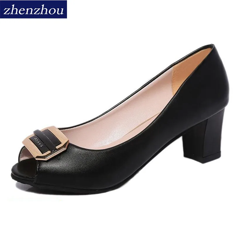 

Pumps 2017 The new spring and summer Fish-mouth sandals for women Metal single shoe women's shoes Shallow-mouth heel shoes