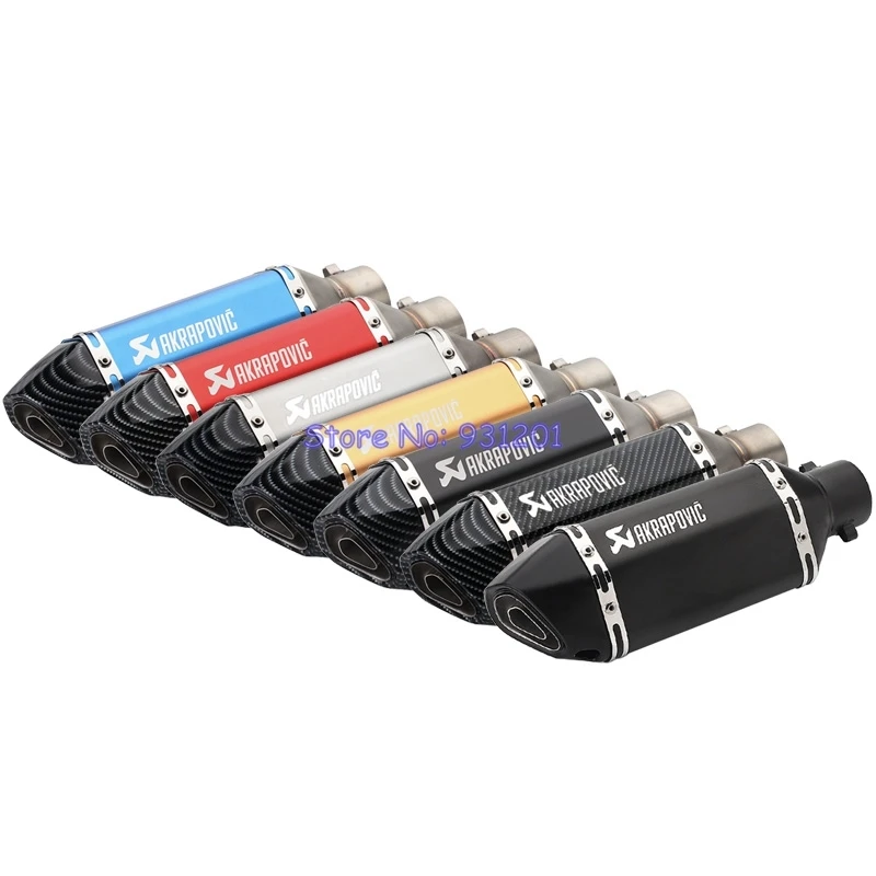 

Inlet 51mm Akrapovic Motorcycle Exhaust Pipe Muffler Escape Moto Universal for Nmax Pitbike Benelli MSX 125 MT07 MT09 etc.