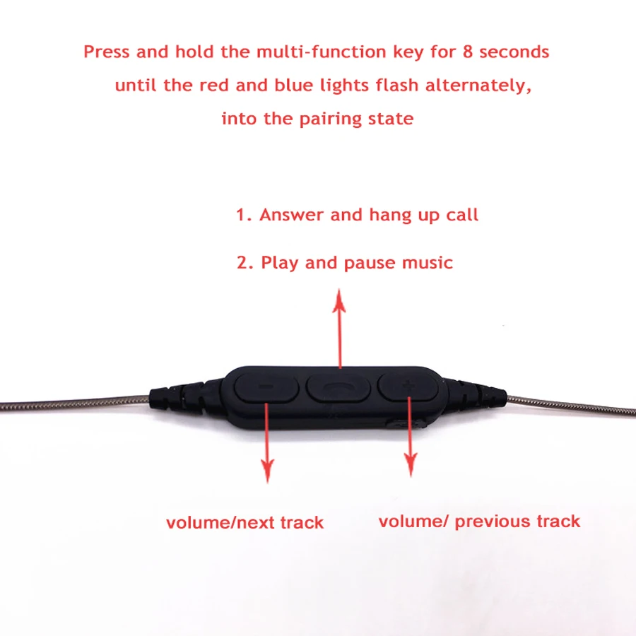 MMCX Bluetooth Adapter for Shure SE215 SE315 SE535 SE846 Earphone Wireless Adapter Cable Replacement Headphone Wire with mic