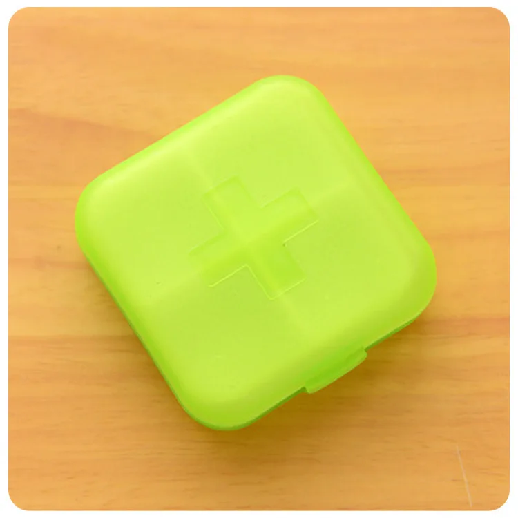 1 шт. 4 сетки таблетки, капсулы, медицинский препарат коробка держатель для хранения Органайзер Контейнер Чехол Коробка для таблеток разветвители коробка для хранения лекарств Органайзер - Цвет: Green