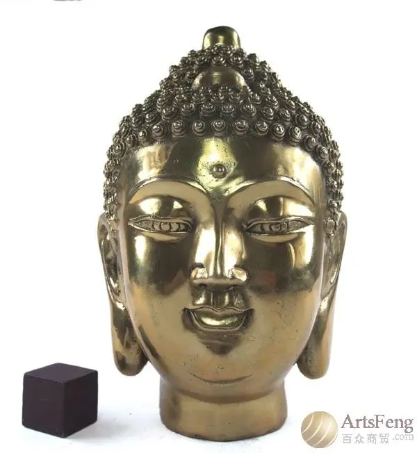 

MIDDLE SIZE FIGURE KINDLY BUDDHA BRASS STATUE (A0314)